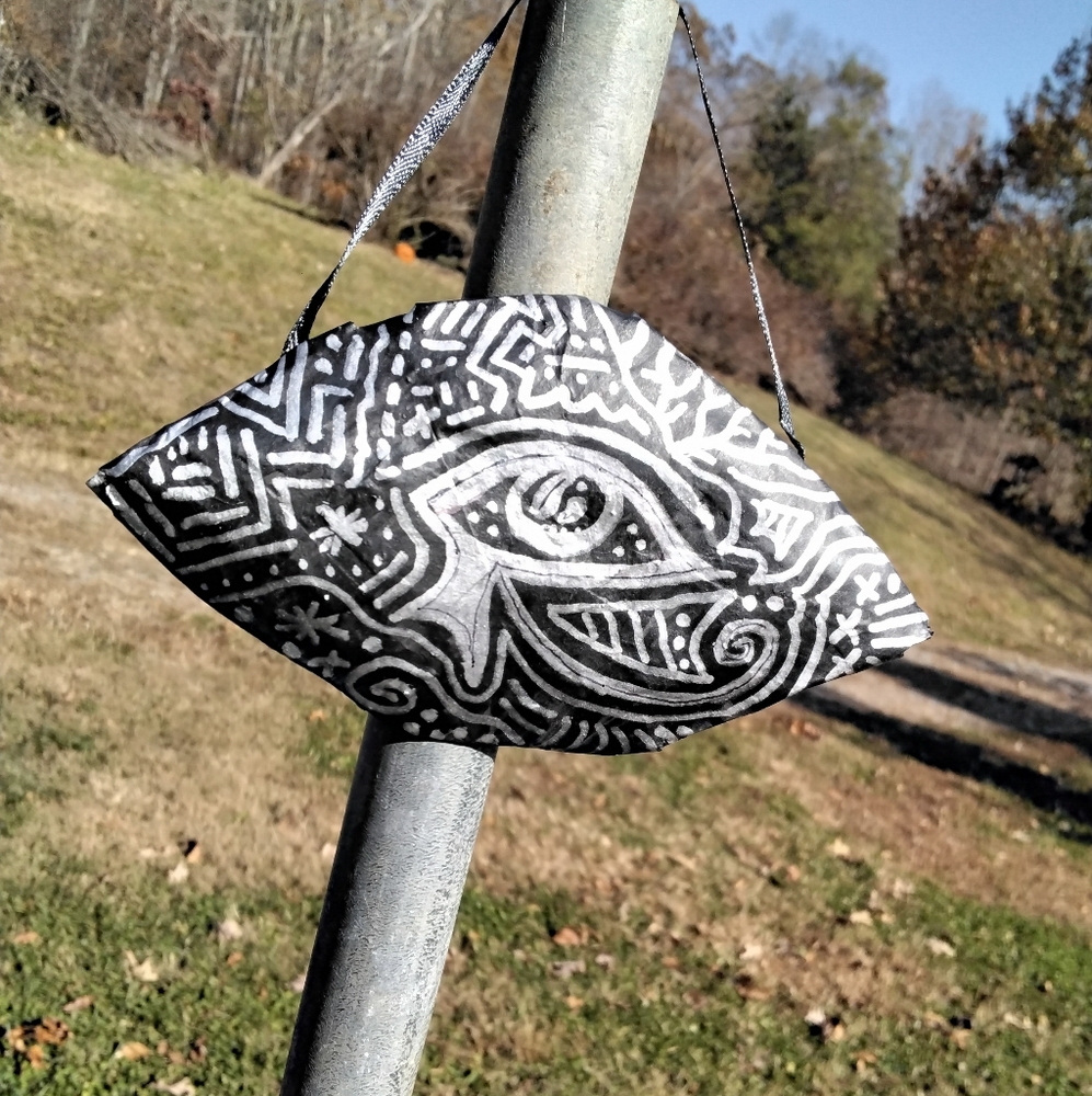 Paper mache EYE hanging decor